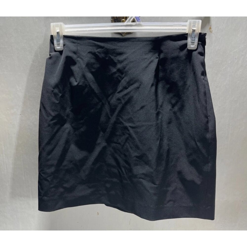 Vtg Cache Black Mini Skirt Size 8